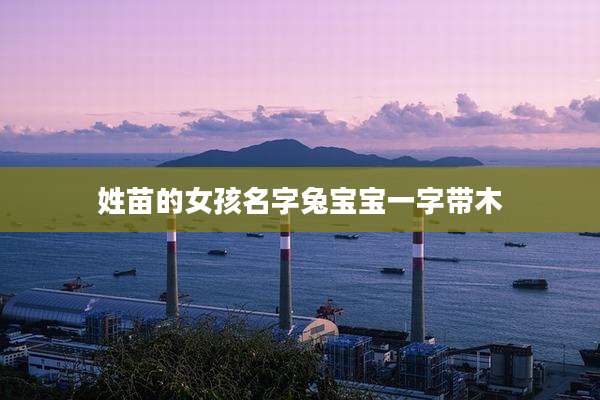 姓苗的女孩名字兔宝宝一字带木