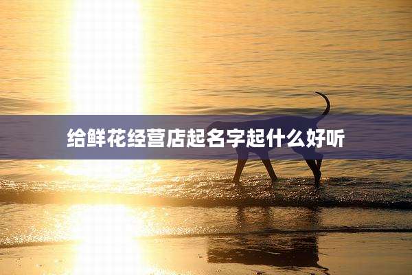 给鲜花经营店起名字起什么好听
