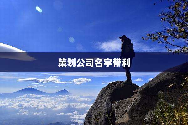 策划公司名字带利