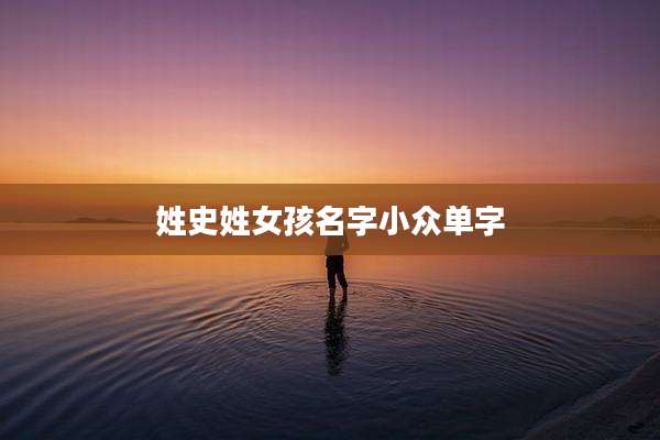 姓史姓女孩名字小众单字