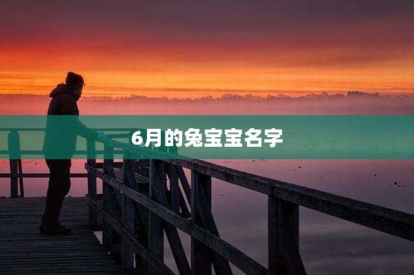 6月的兔宝宝名字