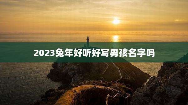 2023兔年好听好写男孩名字吗