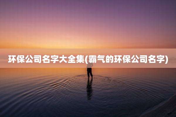 环保公司名字大全集(霸气的环保公司名字)