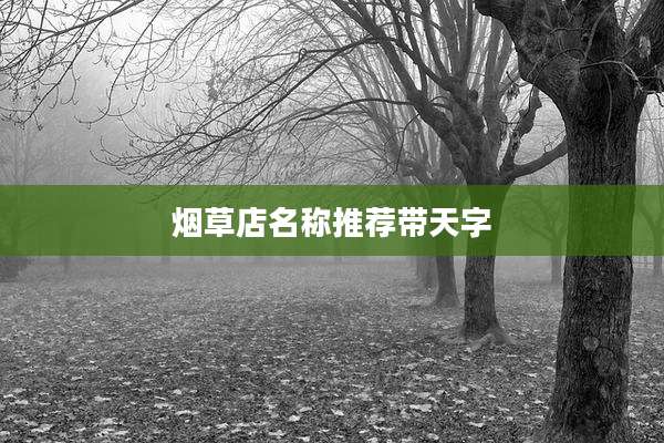 烟草店名称推荐带天字