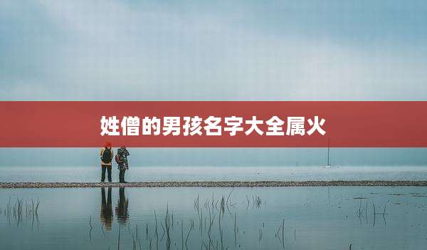 姓僧的男孩名字大全属火