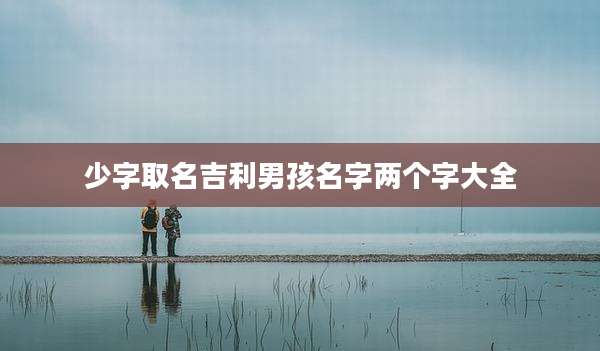 少字取名吉利男孩名字两个字大全