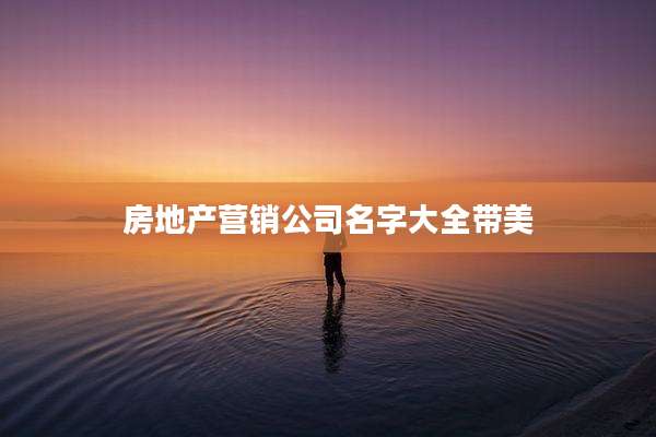 房地产营销公司名字大全带美