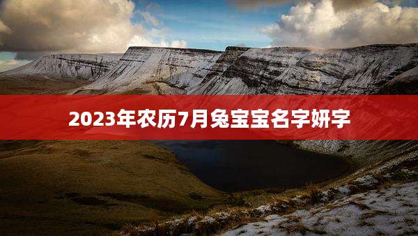 2023年农历7月兔宝宝名字妍字