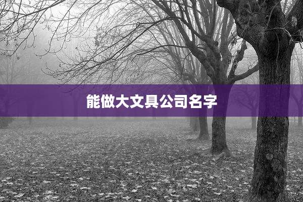 能做大文具公司名字