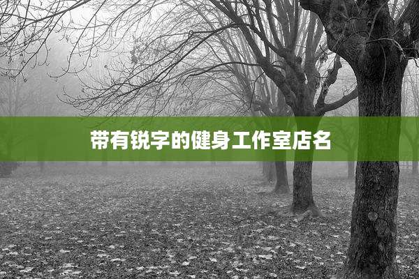 带有锐字的健身工作室店名
