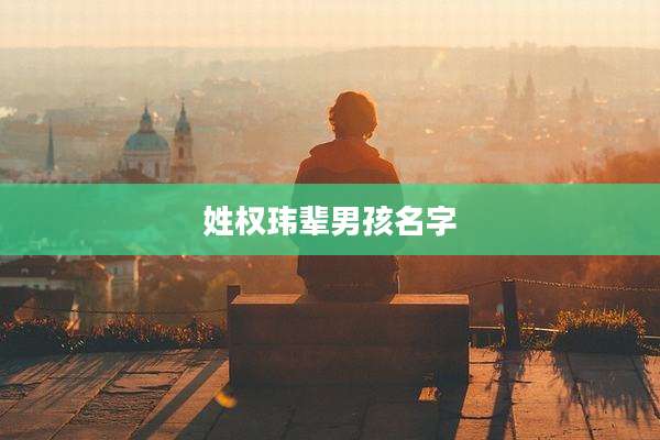 姓权玮辈男孩名字