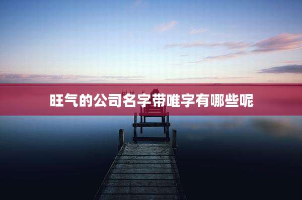 旺气的公司名字带唯字有哪些呢