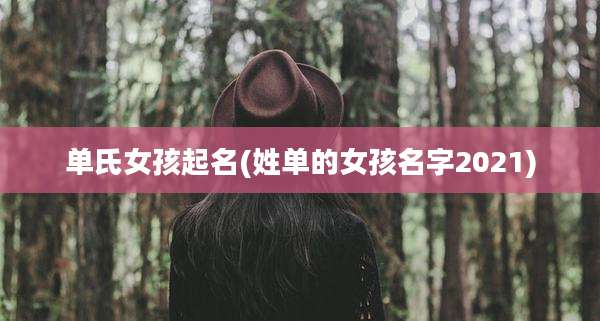单氏女孩起名(姓单的女孩名字2021)