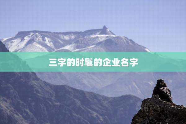 三字的时髦的企业名字