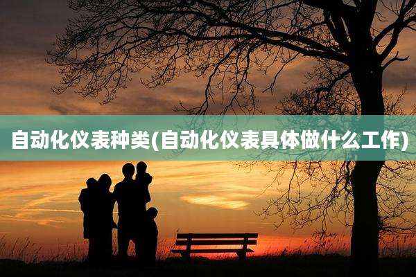 自动化仪表种类(自动化仪表具体做什么工作)
