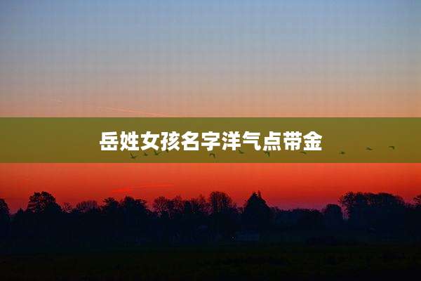 岳姓女孩名字洋气点带金