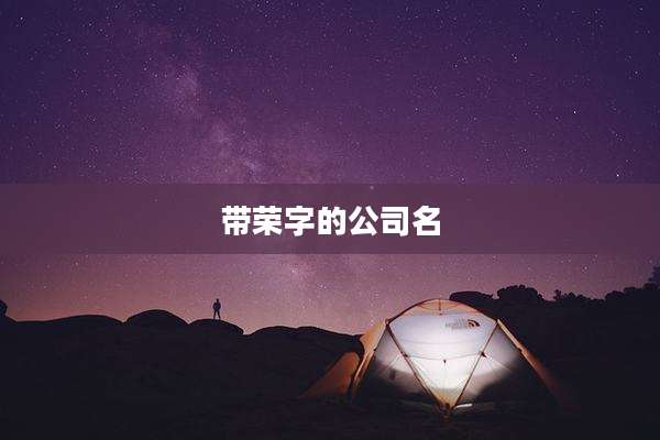 带荣字的公司名