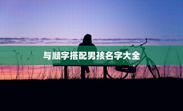 与顺字搭配男孩名字大全