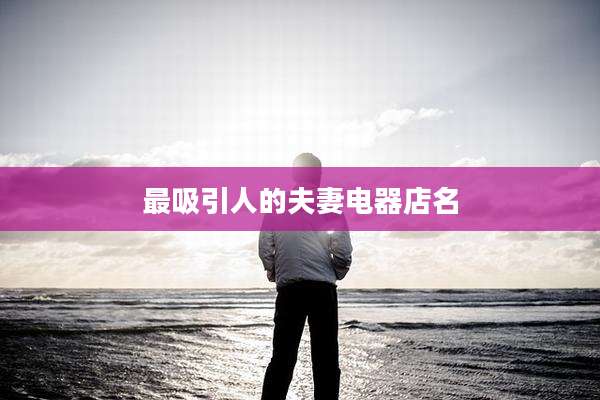 最吸引人的夫妻电器店名