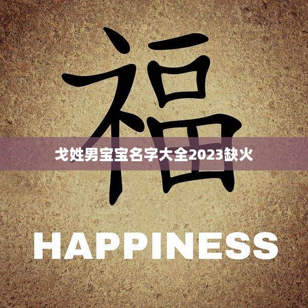 戈姓男宝宝名字大全2023缺火