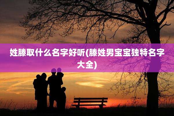 姓滕取什么名字好听(滕姓男宝宝独特名字大全)