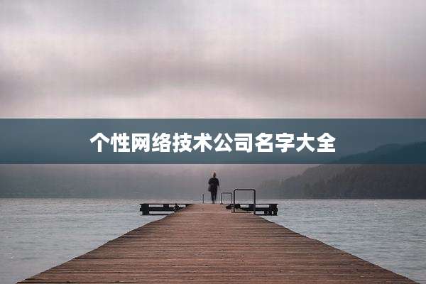 个性网络技术公司名字大全