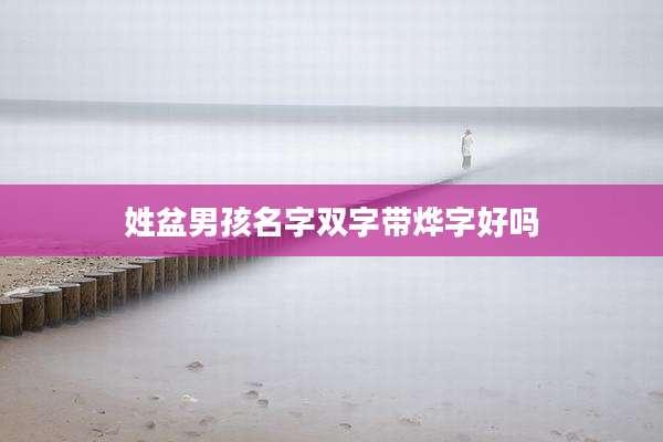 姓盆男孩名字双字带烨字好吗
