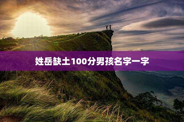 姓岳缺土100分男孩名字一字