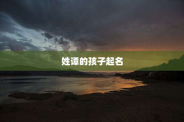 姓谭的孩子起名