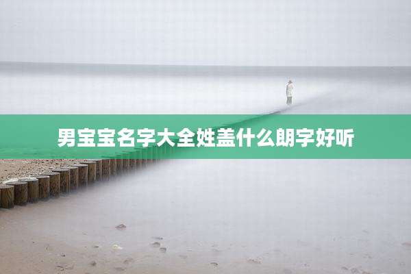 男宝宝名字大全姓盖什么朗字好听
