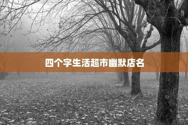 四个字生活超市幽默店名