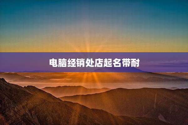 电脑经销处店起名带耐