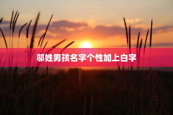 邬姓男孩名字个性加上白字