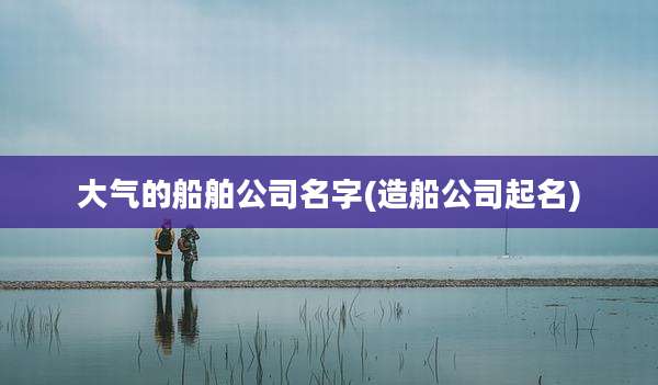 大气的船舶公司名字(造船公司起名)