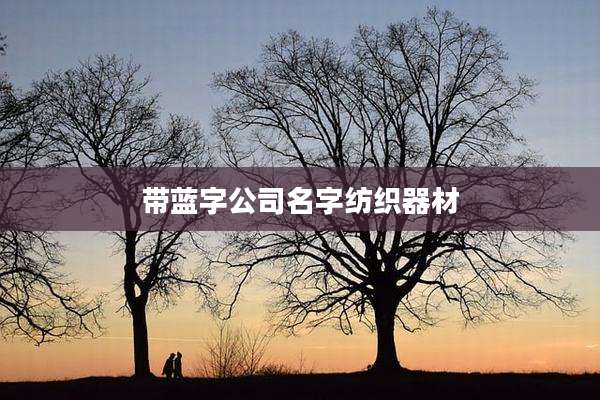 带蓝字公司名字纺织器材