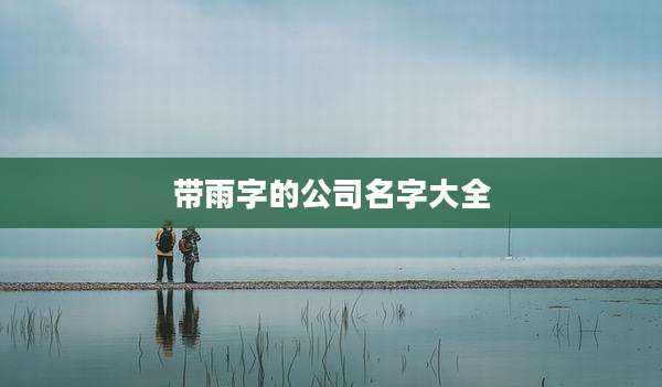 带雨字的公司名字大全