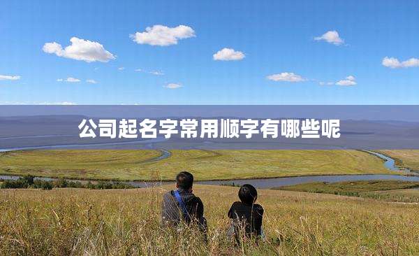 公司起名字常用顺字有哪些呢