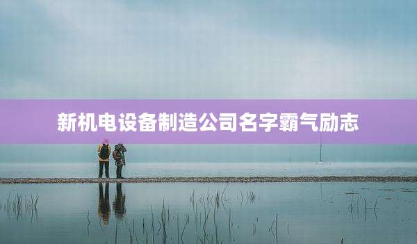 新机电设备制造公司名字霸气励志