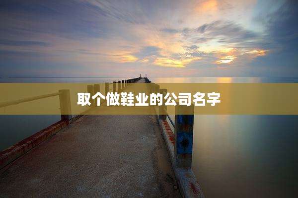 取个做鞋业的公司名字