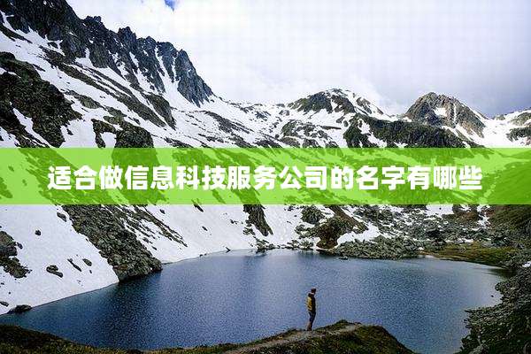 适合做信息科技服务公司的名字有哪些