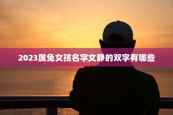 2023属兔女孩名字文静的双字有哪些