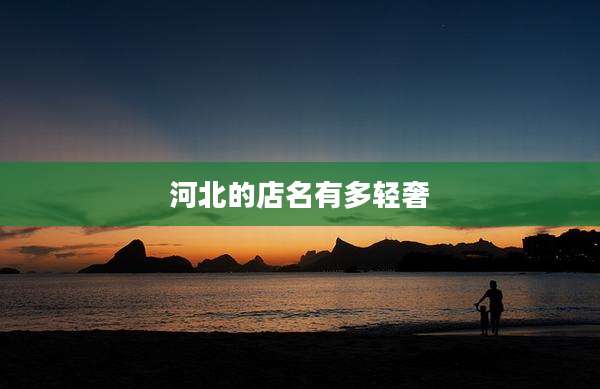 河北的店名有多轻奢