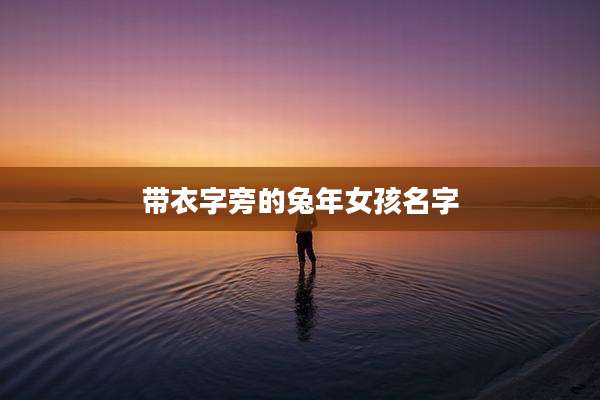 带衣字旁的兔年女孩名字
