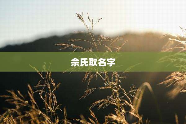 佘氏取名字