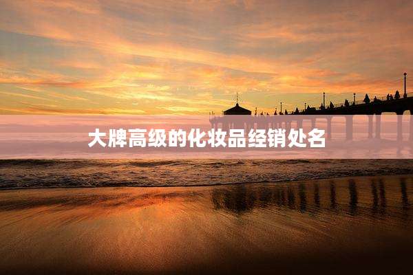 大牌高级的化妆品经销处名