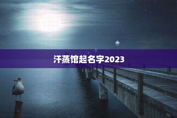 汗蒸馆起名字2023