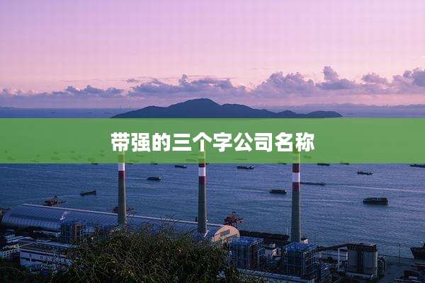带强的三个字公司名称