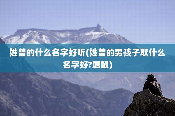 姓曾的什么名字好听(姓曾的男孩子取什么名字好?属鼠)