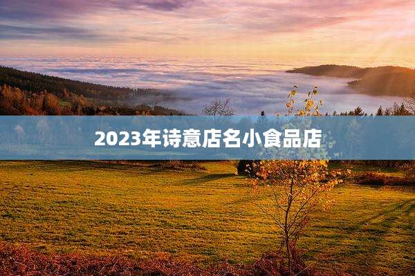 2023年诗意店名小食品店