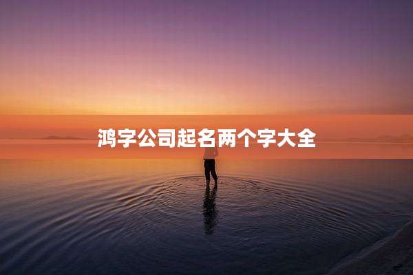 鸿字公司起名两个字大全